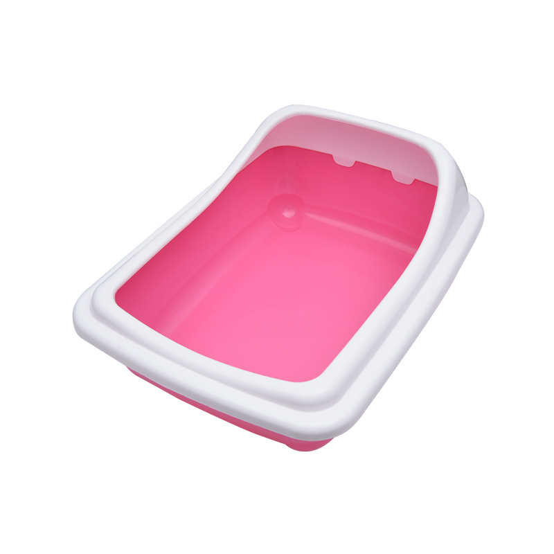 Anti-Spill-Pedal. Halbgeschlossene Katzentoilette ohne Abdeckung